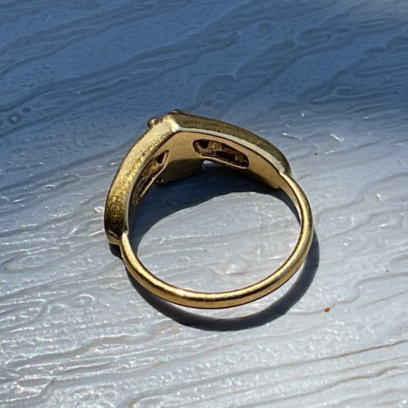 Avon ring vintage blue stone size 8 - Picture 5 of 8